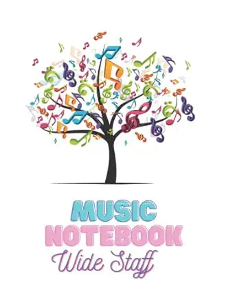 Music Notebook - Wide Staff: Wide Staff Blank Sheet Music Writing Notebook - 6 Staves Per Page - 8"x10" 125 Pages. Perfect for beginners.
