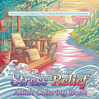 Stress Relief Coloring Book: Instant Calm, One Page at a Time. Unplug, Breathe, and Find Tranquility.