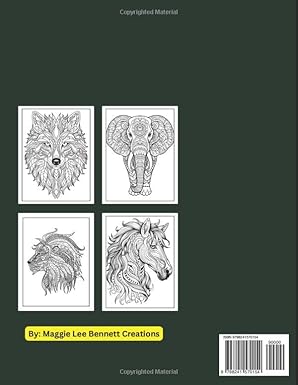 Jungle Safari Coloring Book: By: Maggie Lee Bennett Creations. Animals of the Safari.