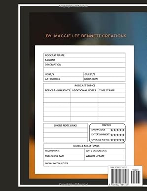 Podcast Planner: A Planning Notebook Journal for Podcast Broadcasters. Podcast Planning Journal for Daily Planning for Your Podcast Episodes Goals & ... Journal | Broadcaster Podcast Planner Book.