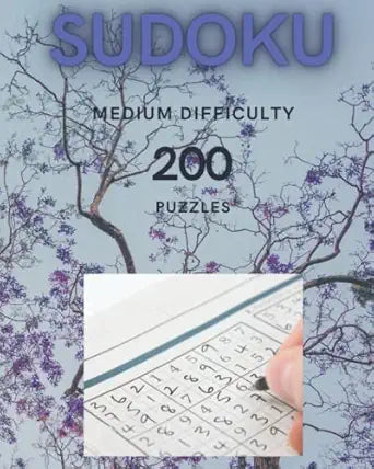 SudoKu: Sudoku Medium Difficulty 200 Puzzles Large Print