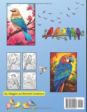 Coloring Book of Beautiful Birds: An Inspiring and Relaxing Journey Through Coloring Nature’s Most Beautiful Creatures - Birds