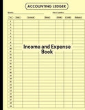 Accounting Ledger: Income and Expenses Book: Simple Accounting Ledger for Bookkeeping and Small Business Income Expense Account Recorder & Tracker ... | High Quality Yellow Matte Finish Cover